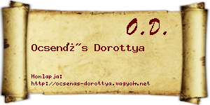 Ocsenás Dorottya névjegykártya