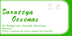 dorottya ocsenas business card