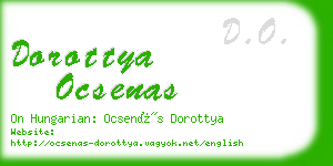 dorottya ocsenas business card